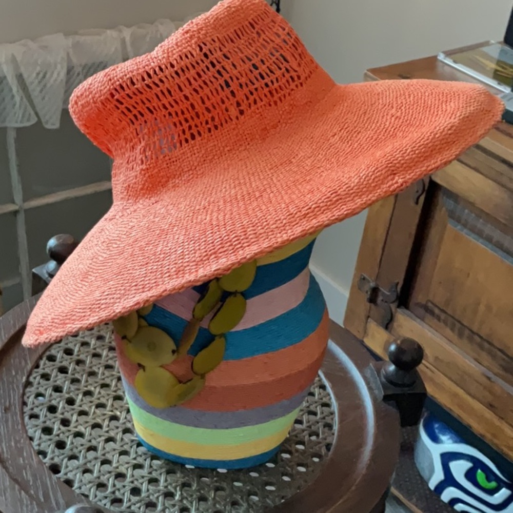 💙Orange Woven Party Sun Hat